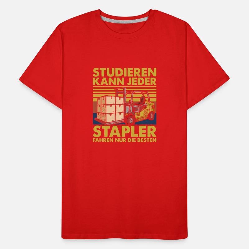 Gabelstaplerfahrer Logistiker Staplerfahrer Männer Premium Bio T-Shirt