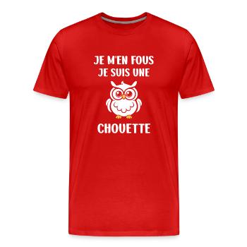 Netter Humor - Männer Premium Bio T-Shirt - Rot - Vorne - Damien (186cm)