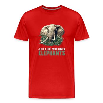 Elephant Elephant - Men's Premium Organic T-Shirt - red - Front - Damien (186cm)