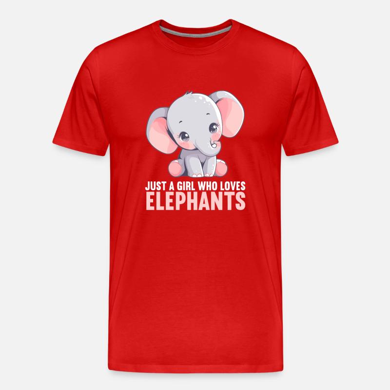 Elefanten Elefant - Männer Premium Bio T-Shirt - Rot