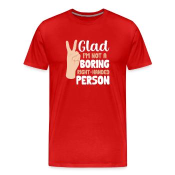 Gaucher - T-shirt bio Premium Homme - rouge - Devant - Damien (186cm)