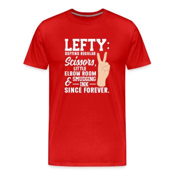 Gaucher - T-shirt bio Premium Homme - rouge - Devant - Damien (186cm)