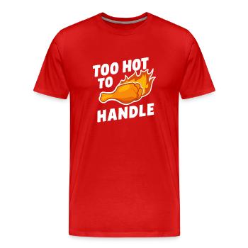 Hot Chicken Wings Spicy Wings Buffalo Wings - Männer Premium Bio T-Shirt - Rot - Vorne - Damien (186cm)