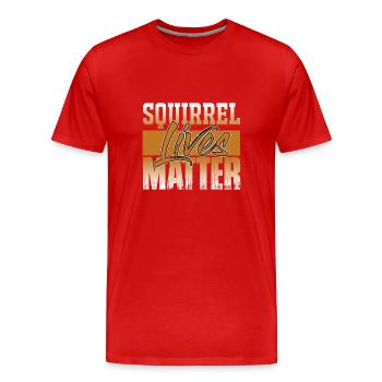 Eichhörnchen Leben zählen Coole Chipmunks Tierliebhaber - Männer Premium Bio T-Shirt - Rot - Vorne - Damien (186cm)
