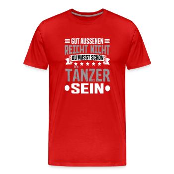 Dancer - Men's Premium Organic T-Shirt - red - Front - Damien (186cm)