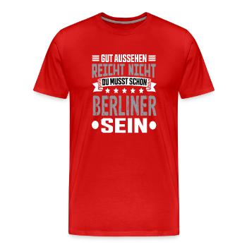 Berlin Berlin Capitale Hemiat Berlin Dictons - T-shirt bio Premium Homme - rouge - Devant - Damien (186cm)