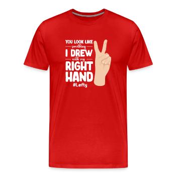 Gaucher - T-shirt bio Premium Homme - rouge - Devant - Damien (186cm)
