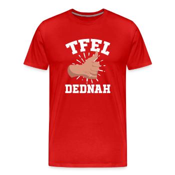 Gaucher - T-shirt bio Premium Homme - rouge - Devant - Damien (186cm)