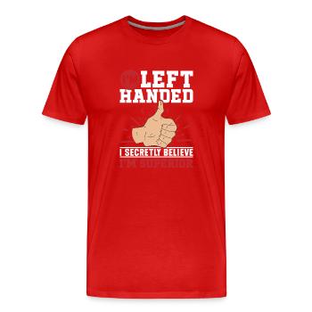 Gaucher - T-shirt bio Premium Homme - rouge - Devant - Damien (186cm)