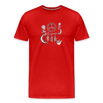 Kräutergarten Geschenkidee Gothic Okkult Witch - Männer Premium Bio T-Shirt - Rot - Vorne - Damien (186cm)