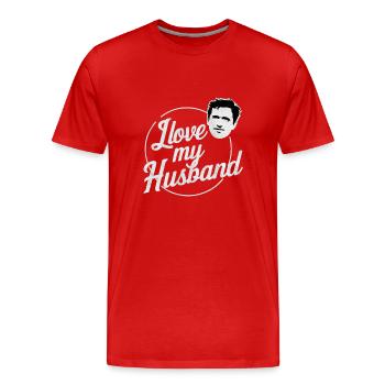J’AIME MON MARI - T-shirt bio Premium Homme - rouge - Devant - Damien (186cm)