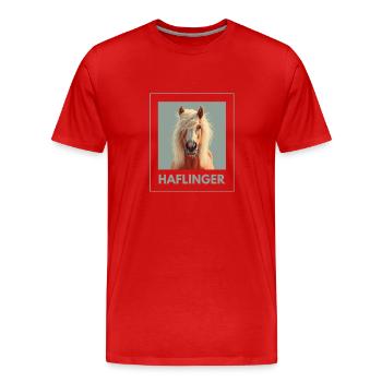 Haflinger Motif Cheval Sweet - T-shirt bio Premium Homme - rouge - Devant - Damien (186cm)