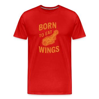Hot Chicken Wings Spicy Wings Buffalo Wings - Männer Premium Bio T-Shirt - Rot - Vorne - Damien (186cm)