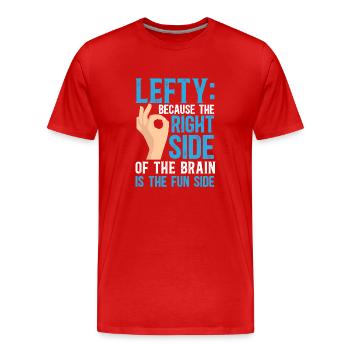 Gaucher - T-shirt bio Premium Homme - rouge - Devant - Damien (186cm)