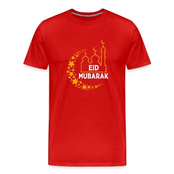 Muslim Islam Moslem Muslima Eid Mubarak - Men's Premium Organic T-Shirt - red - Front - Damien (186cm)