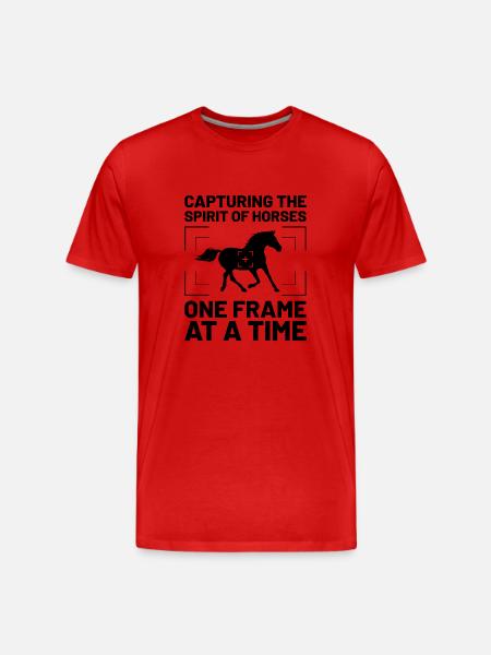 Horse Photography Horseback Riding Horses Hobby Ph - Men's Premium Organic T-Shirt - red