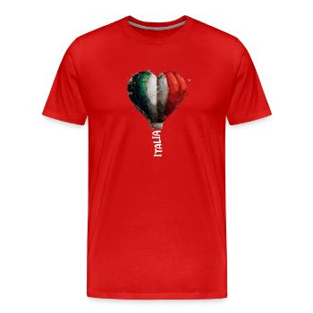 Italia - Männer Premium Bio T-Shirt - Rot - Vorne - Damien (186cm)