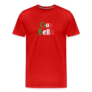 Ciao Bella - Männer Premium Bio T-Shirt - Rot - Vorne - Damien (186cm)