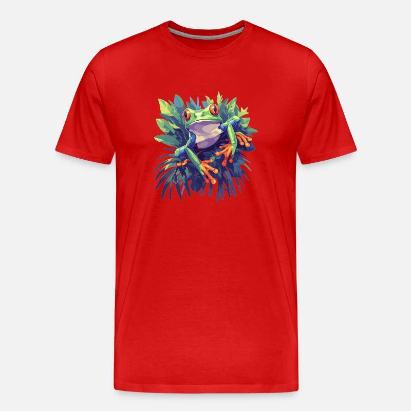 Tree Frog Baumfrösche Baumfrosch - Männer Premium Bio T-Shirt - Rot