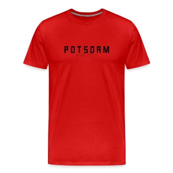 Potsdam Ma ville - T-shirt bio Premium Homme - rouge - Devant - Damien (186cm)