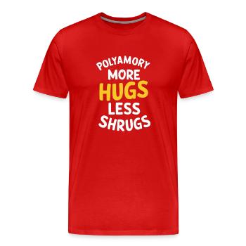 Communauté polyamoureuse Parentalité polyamoureuse - T-shirt bio Premium Homme - rouge - Devant - Damien (186cm)