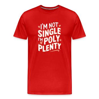 Communauté polyamoureuse Parentalité polyamoureuse - T-shirt bio Premium Homme - rouge - Devant - Damien (186cm)