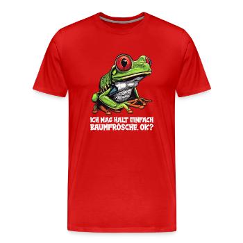 Rainette Baumfrösche Baumfrosch - T-shirt bio Premium Homme - rouge - Devant - Damien (186cm)