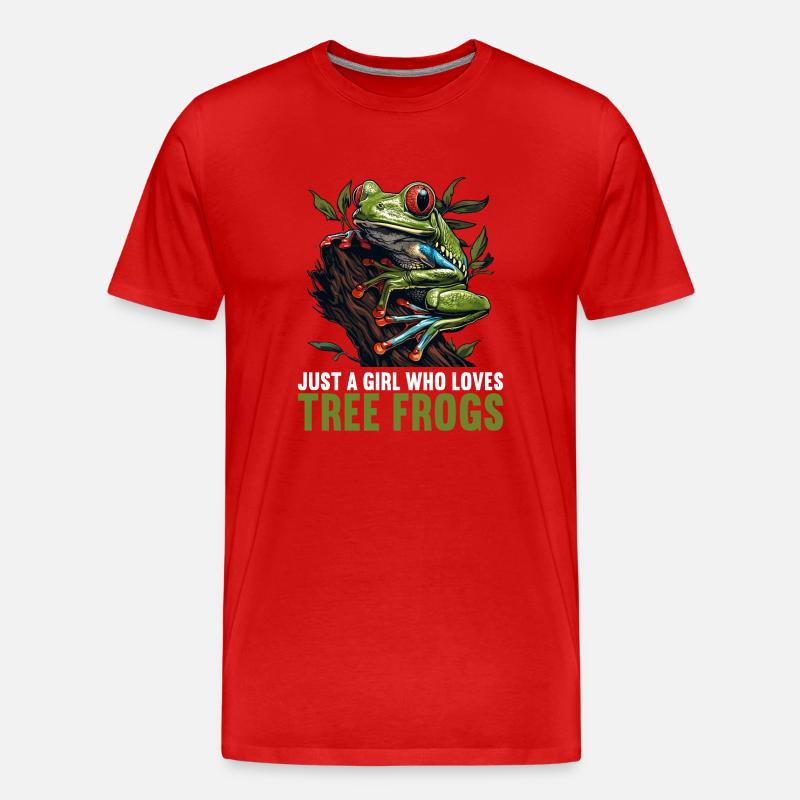 Tree Frog Baumfrösche Baumfrosch - Männer Premium Bio T-Shirt - Rot