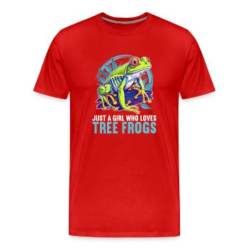Rainette Baumfrösche Baumfrosch - T-shirt bio Premium Homme - rouge - Devant - Damien (186cm)