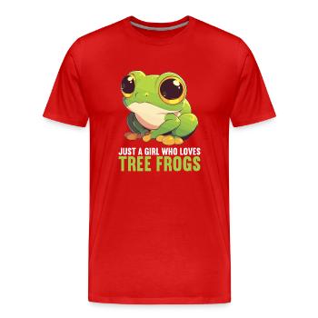 Rainette Baumfrösche Baumfrosch - T-shirt bio Premium Homme - rouge - Devant - Damien (186cm)