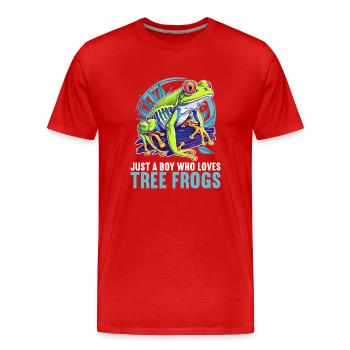 Rainette Baumfrösche Baumfrosch - T-shirt bio Premium Homme - rouge - Devant - Damien (186cm)