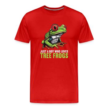 Rainette Baumfrösche Baumfrosch - T-shirt bio Premium Homme - rouge - Devant - Damien (186cm)