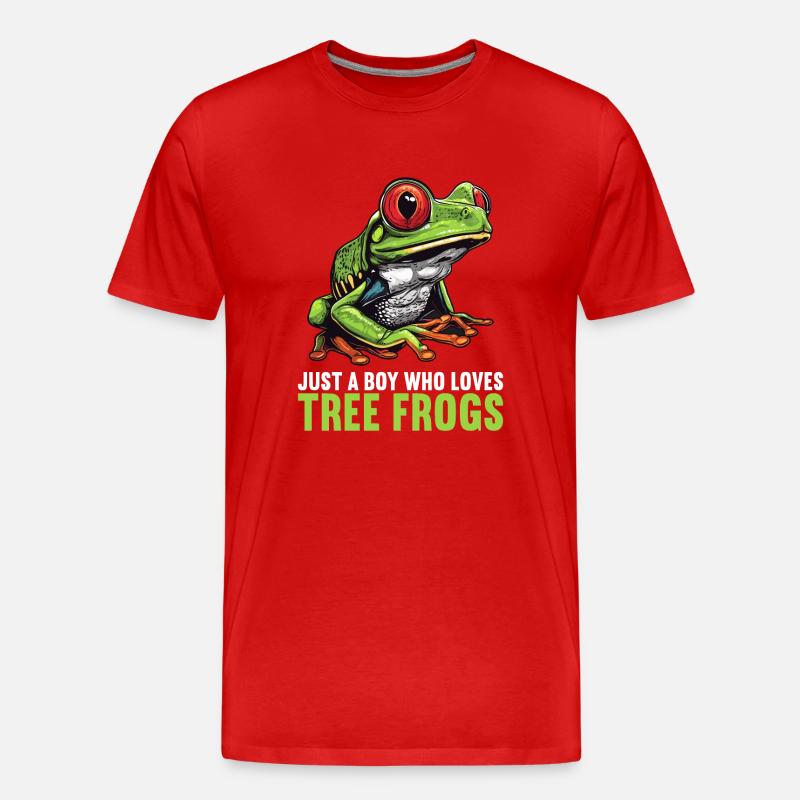 Tree Frog Baumfrösche Baumfrosch - Männer Premium Bio T-Shirt - Rot