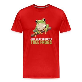Rainette Baumfrösche Baumfrosch - T-shirt bio Premium Homme - rouge - Devant - Damien (186cm)