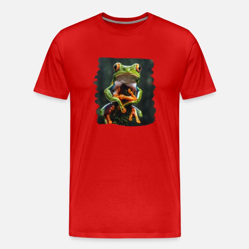 Tree Frog Baumfrösche Baumfrosch - Männer Premium Bio T-Shirt - Rot