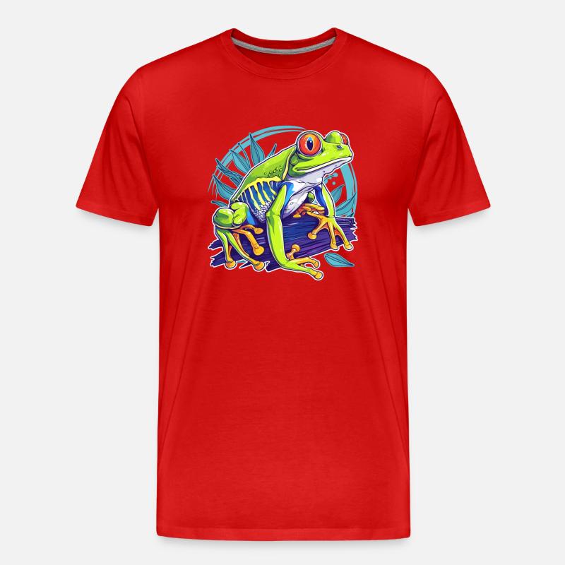 Tree Frog Baumfrösche Baumfrosch - Männer Premium Bio T-Shirt - Rot