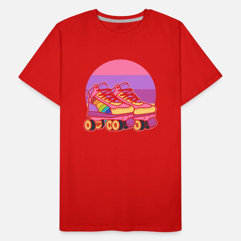 Retro-Rollschuhe Rollerblader Männer Premium Bio T-Shirt