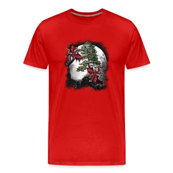 Dragon Dragon Fable Medieval Fairy Tale Myth - Men's Premium Organic T-Shirt - red - Front - Damien (186cm)