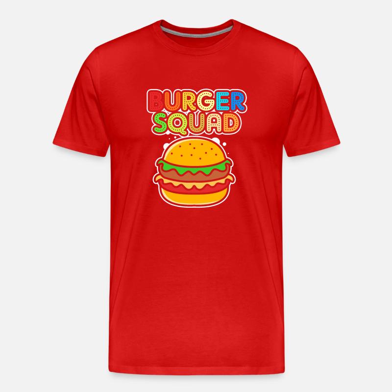 Cheeseburger Burger - Männer Premium Bio T-Shirt - Rot