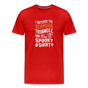 Mysteriöses Verschwindenlassen Im Bermudadreieck - Männer Premium Bio T-Shirt - Rot - Vorne - Damien (186cm)