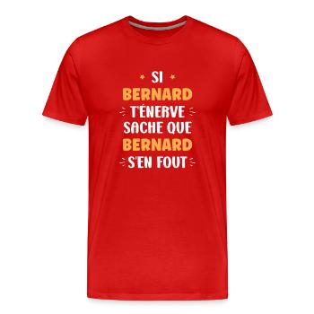 Bernard - T-shirt bio Premium Homme - rouge - Devant - Damien (186cm)