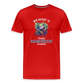 Rainette Baumfrösche Baumfrosch - T-shirt bio Premium Homme - rouge - Devant - Damien (186cm)