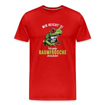 Rainette Baumfrösche Baumfrosch - T-shirt bio Premium Homme - rouge - Devant - Damien (186cm)