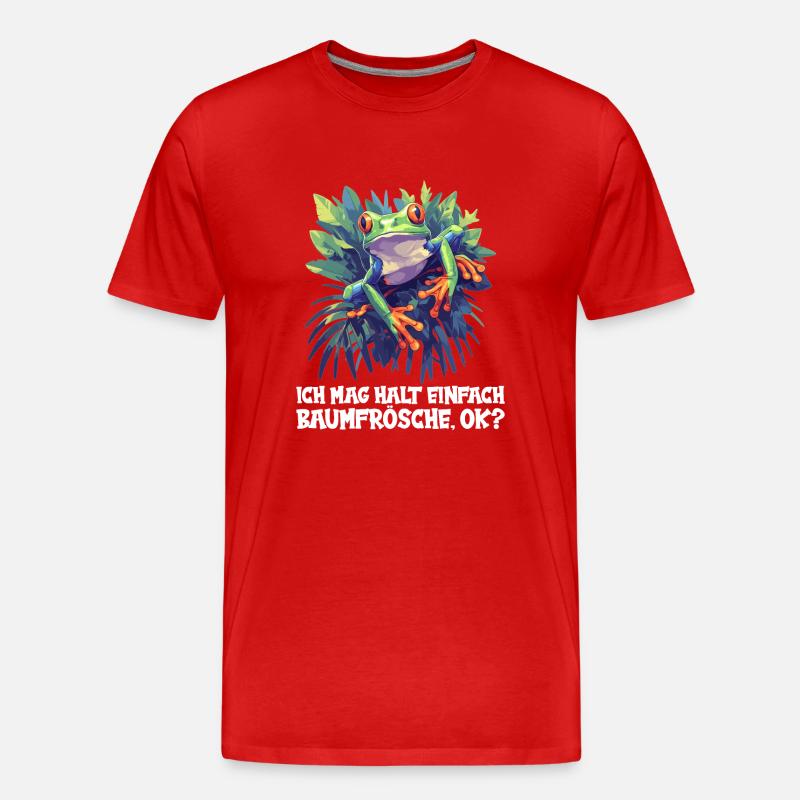 Tree Frog Baumfrösche Baumfrosch - Männer Premium Bio T-Shirt - Rot