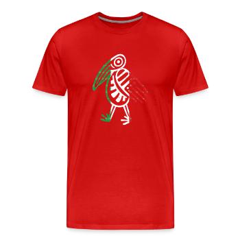 Aztekensymbol mexikanische Maya mexikanische Flagge Schuhschnabel - Männer Premium Bio T-Shirt - Rot - Vorne - Damien (186cm)