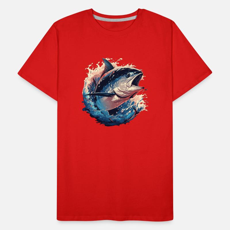 Thon Thunfische Thunfisch T-shirt bio Premium Homme