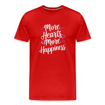 Communauté polyamoureuse Parentalité polyamoureuse - T-shirt bio Premium Homme - rouge - Devant - Damien (186cm)