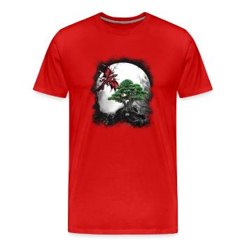 Märchen Fabeltier Drache Drachen Märchenfigur Myth - Männer Premium Bio T-Shirt - Rot - Vorne - Damien (186cm)
