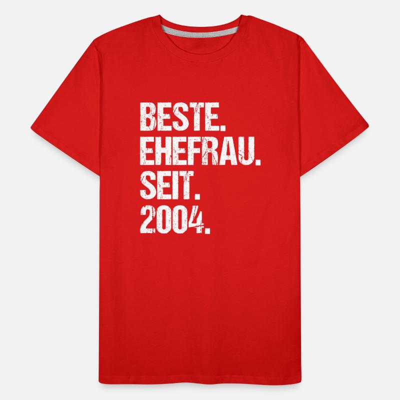 Valentinstag Beste Ehefrau Seit 2004 Männer Premium Bio T-Shirt