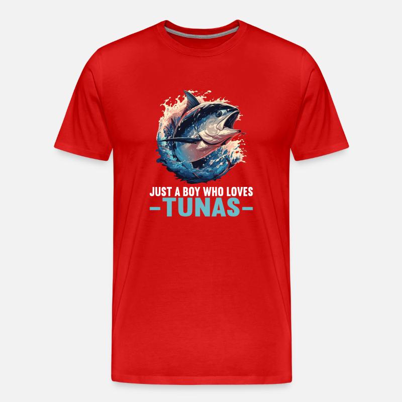 Tuna Thunfische Thunfisch - Männer Premium Bio T-Shirt - Rot